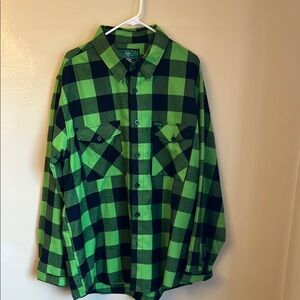 DIXXON Men's Green Plaid Shirt